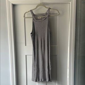 Madewell Blue & White Striped Racerback Midi Dress
